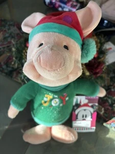 Juguete de peluche de lechón con suéter de Navidad-alegría - Imagen 1 de 2