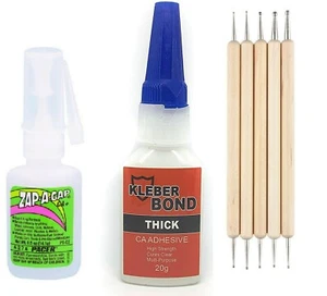 ZAP-A-GAP 'MEDIUM' PT03 & Kleber Bond CA Adhesive 'THICK' & 5 Dotting Tools - Picture 1 of 1