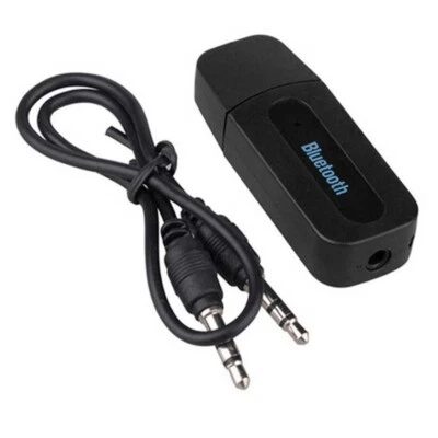 Ricevitore Bluetooth 3.5mm AUX Wireless USB Jack Audio per Auto Vivavoce Nero - Immagine 1 di 4