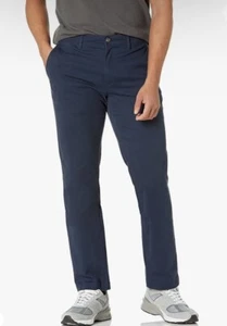 Amazon Essentials Men's Slim-Fit Casual Stretch Khaki Pant Navy Size 38W x 30L - Picture 1 of 5