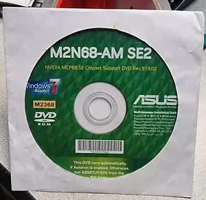 ASUS M2N68-AM SE2 Motherboard Driver Install Disc DVD M2368 Nvidia MCP68 SE - Picture 1 of 1