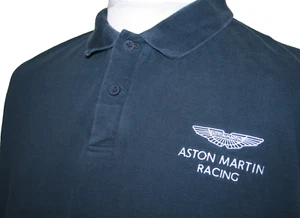 Camisa polo Hackett London Aston Martin Racing para hombre - XXL/2XL - azul marino - parte superior rara - Imagen 1 de 13