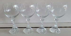 4 MIKASA PARKLANE WINE GOBLETS RIBBED STEMS 7 INCHES HOLDS 10 OZS - Picture 1 of 9