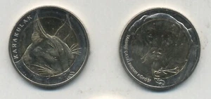 Turquía 1 KURUSH 2021 PERRO Y GATO Bimetálico KM Nuevo UNC - Imagen 1 de 4
