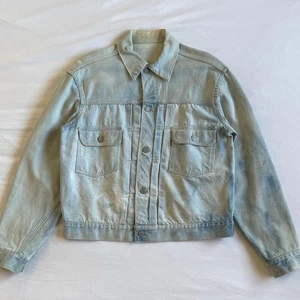 50s Levi’s 507XX Denim Jacket 2nd Type USA Bleached Selvedge Vintage 506 557 JP - Picture 1 of 10