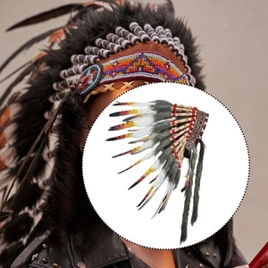 Indianer Kopfschmuck Kopfschmuck American Chief Indianer Indianer Hut für Festival - Bild 1 von 7
