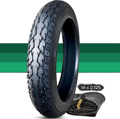 MZBZYU 14 x 2.125 Electric Bike Tire not Solid 14x2.125 Pneumatic Tire for Ebike 14x...