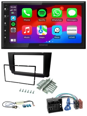 Kenwood MP3 USB DAB 2DIN Bluetooth Autoradio für Seat Ibiza 2017-2021 schwarz - Bild 1 von 4
