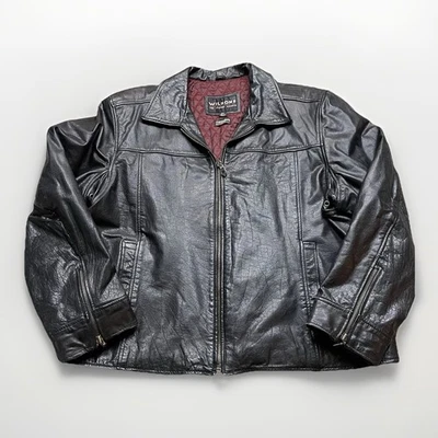 Wilsons Leather Jacket Thinsulate Vintage Y2K Lined Bomber XL Mens Motorcycle - Image 1 of 4