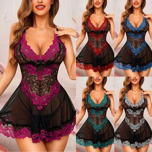 Slip Dress Babydoll Lace Nightdress Sleepwear Underwear Women Sexy Lingerie ŋ - Picture 1 of 22