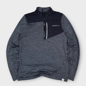 Technicals 1/4 Zip Fleece Men’s Size Medium Grey Pullover Long Sleeve - Picture 1 of 9