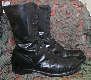 Vintage Herren 10 1/2 D Corcoran Militär Fallschirmjäger Kappe Zehe Spitze Sprung Stiefel ABN - Bild 1 von 11