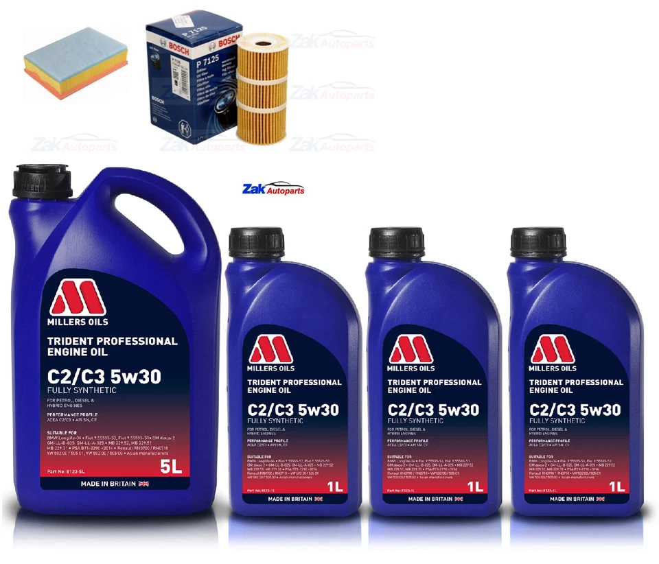 FOR RENAULT MASTER 2.3 DCi (2010-2020) SERVICE KIT BOSCH AIR OIL FILTER & OIL - Image 1 of 1