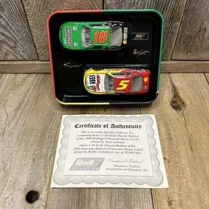 #5 & #18 Labonte Brothers, 1996 Kellogg's & Interstate Batteries Tin Set W/ Box - Picture 1 of 17