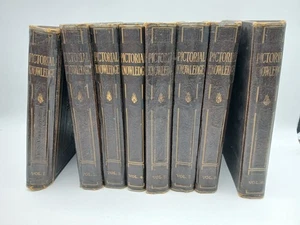 Pictorial Knowledge 8 Volume Vintage Book Set Illustrated Hardcovers - Picture 1 of 17