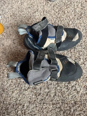 Mad Rock Men Sz 9.5 US 42.5 EU Rock Climbing Shoes Grey Blue Loop & Hook Closure - Image 1 of 4