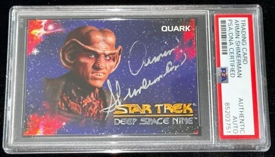 Armin Shimerman "Quark" 1993 Skybox STAR TREK DS9 Auto Signed Rookie Card PSA RC - Image 1 of 3