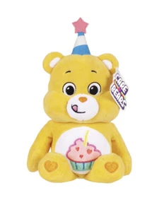 Cappello Cupcake Care Bears Giallo Compleanno 9” Orso Fagiolo Peluche Festa NUOVO - Foto 1 di 1