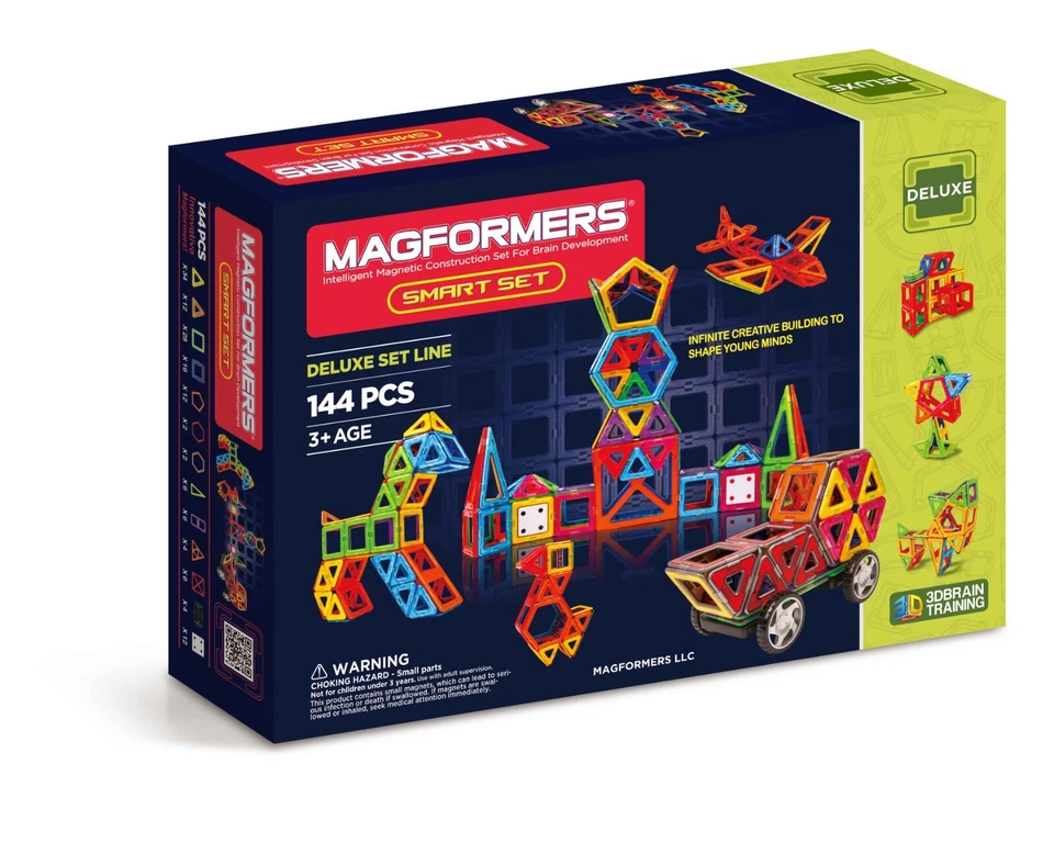 MAGFORMERS 144 PC SMART SET - FACTORY SEALED - 63083 - Image 1 of 1
