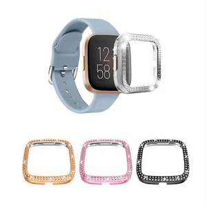 Hard Plastic Shiny Crystal Watch Case Frame For Fitbit Versa 2 Smart Watch - Picture 1 of 21