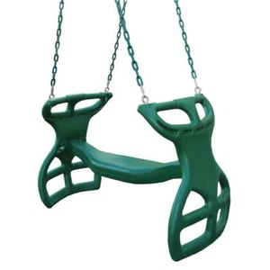 Dual Ride Glider Swing  Slide Playset Plastic Children Backyard Playground NEW - Picture 1 of 9