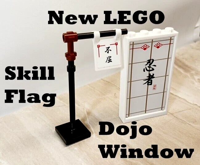 Nuevo LEGO Ninja Dojo Ventana Esmerilado Asiático Habitación Divisor Gratis Dojo Habilidad Bandera Poste Foto 1 de 1