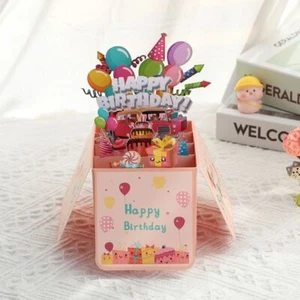 Blessing 3D Pop-Up Greeting Card Foldable Thank You Message Card Mothers Day - Picture 1 of 7