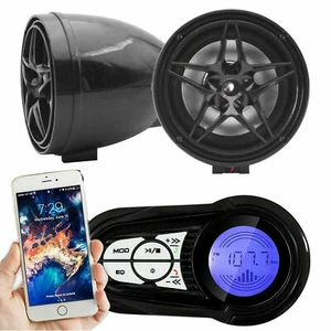 CWZ Motorcycle Bluetooth Speaker Stereo Amplifier Audio Sound System MP3 Speaker - Foto 1 di 9