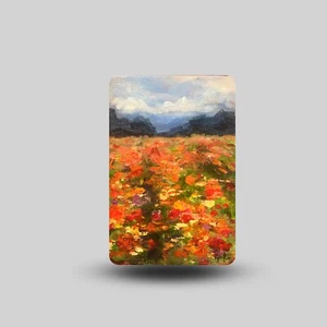 ACEO ATC Art Print, Limited Edition/50, Collectible, Journal Card, Flower Field - Picture 1 of 2