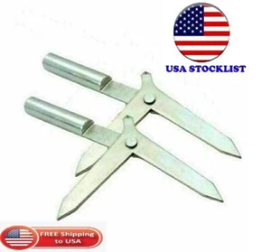 CENTER FINDER TOOL FOR ROUND BAR WORK PIECE 3/8" DRILL MILLING MACHINE 2pc. USA - Picture 1 of 3