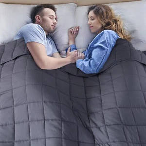 Weighted Blanket for Adults 20 lbs 80” x 87” Grey Cooling Heavy Blanket for S... - Picture 1 of 6