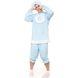 Erwachsene Herren Big Cry Baby Kostüm blau Strampler Kostüm Outfit - Bild 1 von 3