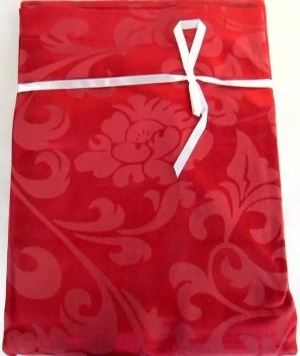 Palace Red Damask Brocade Shower Curtain 72x72 Inch Polyester Bathroom Decor