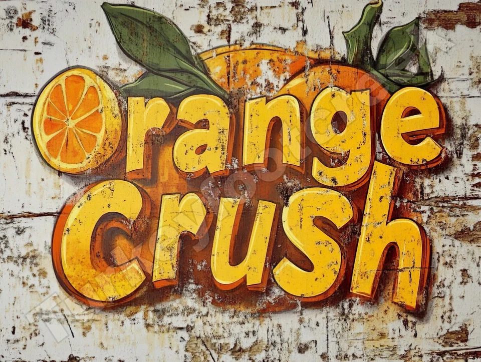 Orange Crush Metal Sign 3 Sizes to Choose From e62 - Image 1 of 1