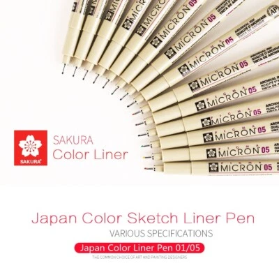 Sakura Pigma Micron Liner Pen Set 14 pcs Color Fineliner Drawing Pen - Image 1 of 4