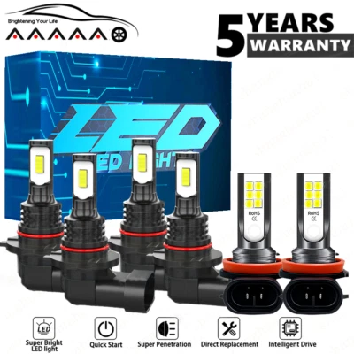 For Chevy Colorado 2004-2006 2007 2008 LED Headlight High Low Fog Light Bulbs*6 - Image 1 of 4