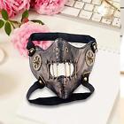 Punk PU Leather Mask Goth Half Face Cosplay Mask for Carnival Bar