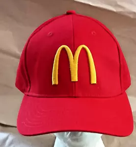 McDonalds Restaurant Yellow Arches Hamburger Red Baseball Cap Hat New OSFM 2024 - Picture 1 of 4