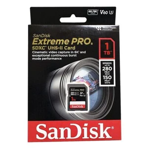 SanDisk 1TB Extreme PRO UHS-II SDXC Memory Card (SDSDXEP-1T00-GN4IN) - R:280MB/s - Picture 1 of 1