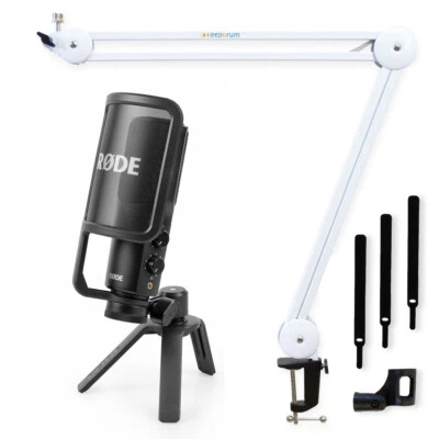 Rode NT-USB+ USB-Kondensatormikrofon + keepdrum MS138 Gelenkarm Weiss - Bild 1 von 4