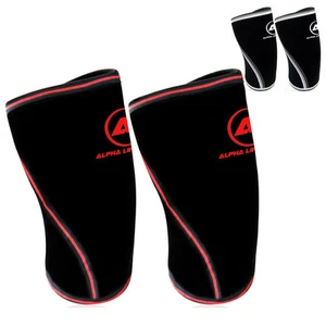 Knee Sleeves Pair Powerlifting Weightlifting Crossfit Pain Relief New - Picture 1 of 10