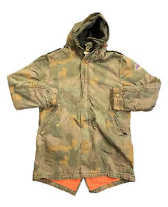 SCOTCH & SODA CAMO Camouflage WW2 Super Parka Jacket Coat Adult Size XL