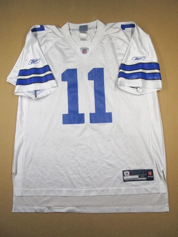 Roy Williams Football Jersey Men Extra Large White Reebok Dallas Cowboys #11 WR Cover
