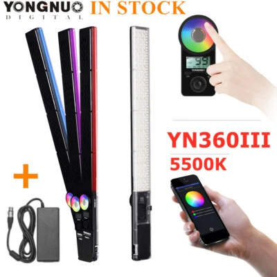 YONGNUO YN360III 5500K Handheld LED Video Studio Light Stick Wand Camera Light - Image 1 of 4