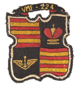 Original Rare Korean War VMF 224 Marine Fighter Squadron Patch - Bild 1 von 2