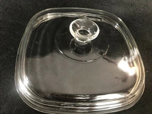 Pyrex Square Replacement Lid A12C Clear Glass Dome 10.5” - Picture 1 of 4
