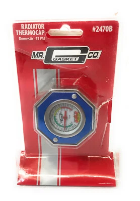 Tapa de radiador Mr. Gasket Domestic Thermocap, 13 PSI, azul, 2470B Foto 1 de 3