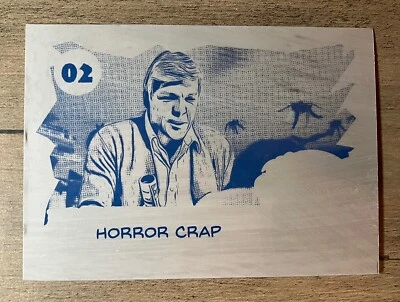 Fright Rags Creepshow Black Printing Plate Card #2 Horror Crap Tom Atkins - Image 1 of 2