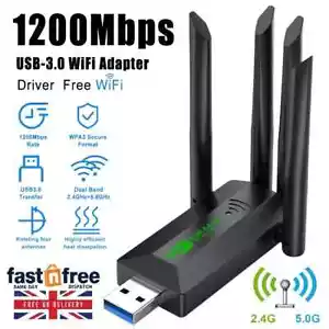 1200Mbps WiFi USB 3.0 Dongle Signal Extender Wireless Internet Repeater Booster - Picture 1 of 11
