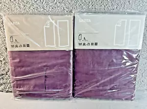 2PK IKEA Sarita Sheer Plum Purple Curtains 57" x 118" 4 Panels Total New NIP - Picture 1 of 5